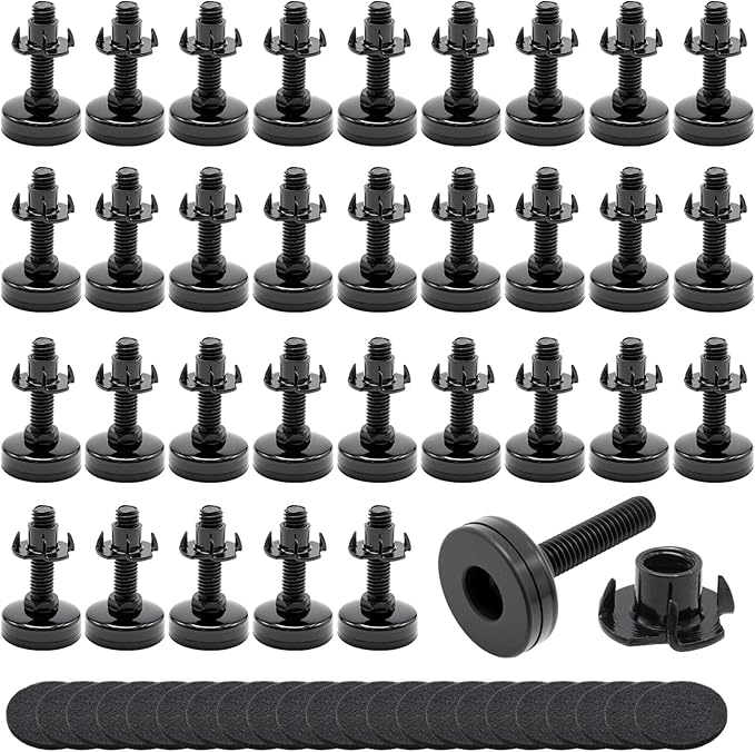 Heavy-Duty Furniture Adjustable Feet, Corrosion-Resistant Levelers, Suitable for Tables, Cabinets, Chairs, Sofas, Workbenches, and Other Heavy-Duty Furniture (32 Pack)