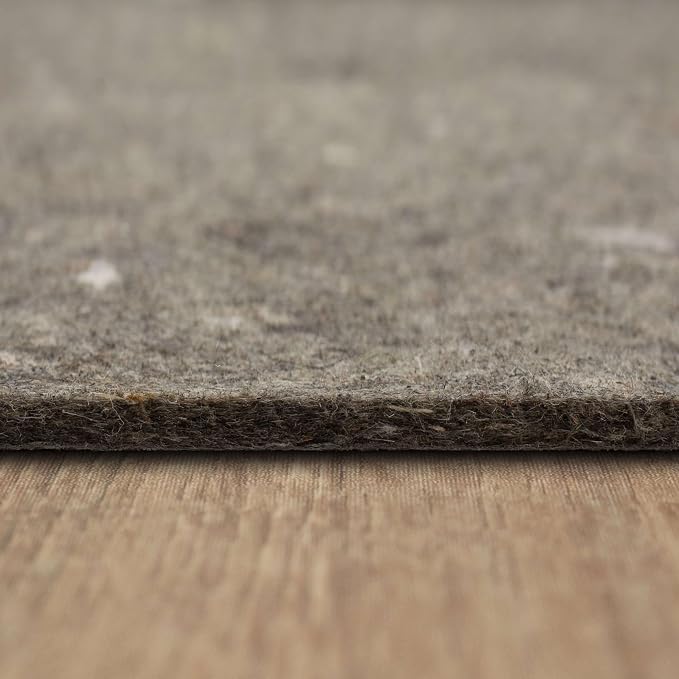 Mohawk Home Non Slip Rug Pad 7' 6" x 10' - 3/8" Thick Felt + Latex Rubber Gripper - Dual Surface Cushion for Hardwood, Carpet, Tile Floors, Made in USA