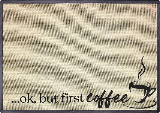 20 x 14 Inch Coffee Bar Mat, Large Coffee Mat for Countertop Kitchen Counter, Retro Coffee Pot Table Mat for Coffee Station Maker, Espresso Machine Tea Pad Placemat Bar Accessories, A