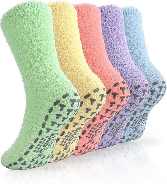 TEHOOK Warm & Cozy Gifts for Women, Fluffy Fuzzy Plush Sleeping Slipper Socks - Soft Warm Fabric