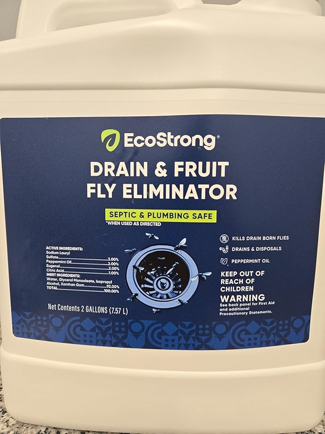 Fruit Fly Drain Treatment | Drain Fly Eliminator | Eliminates Gnats, Sewer Flies and More - Works in All Drains - 256 Fl Oz