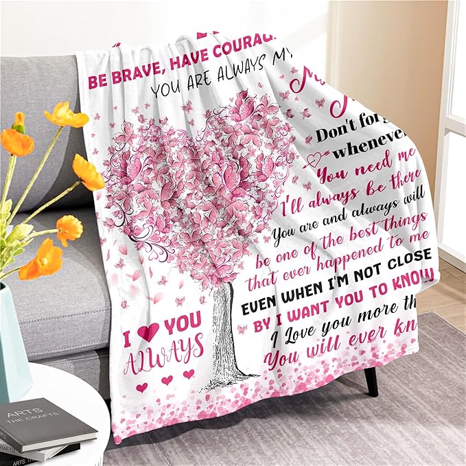 BAOERN Niece Gifts from Auntie - Mothers Day Blanket Gifts for Niece - to My Nieces Gift from Aunt Uncle - Nieces Birthday Present - Gift for Teen Girls & Kids - to My Niece‘s Blanket 50"x60"