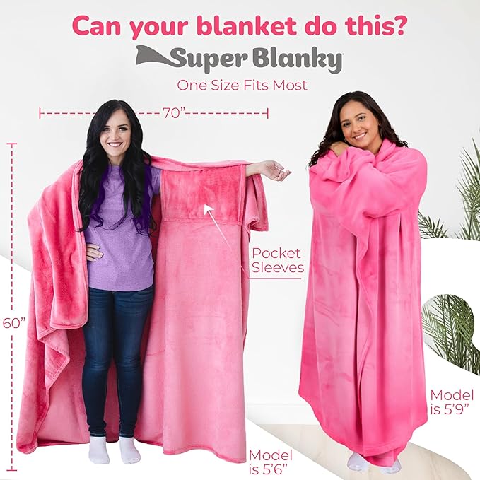 Super Blanky Wearable Blankets for Women, Adult Wearable Blanket Men, Mother's Day Gifts for Her, Wife Birthday Gift Ideas
