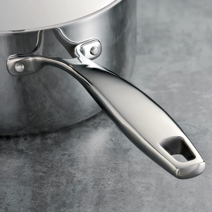 Tramontina Signature Tri-Ply Clad Stainless Steel 3-Quart Sauce Pan | Induction-Ready Saucepan with Lid, Dishwasher-Safe, NSF-Certified, Made in Brazil