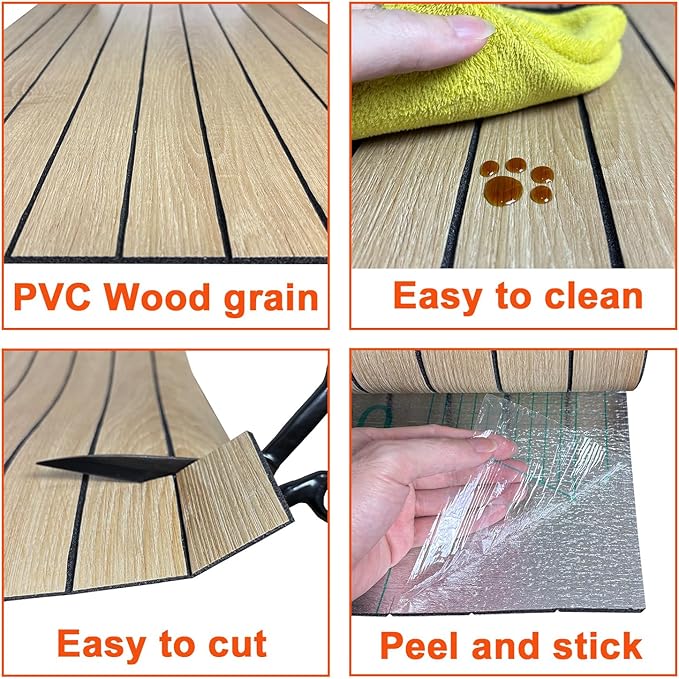 YU LI 3DH Peel and Stick PVC Slat Wall Panel 118"x15.75" Self-Adhesive Thick Faux Oak Wood Grain Wallpaper Panel 3D Soundproof Wall Panels for Walls & Ceilings