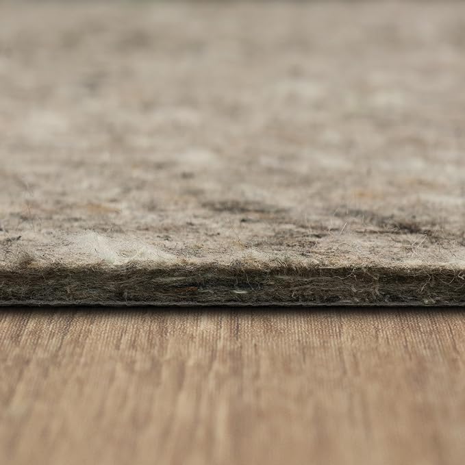 Mohawk Home Non Slip Rug Pad 2' x 12' - 1/2" Thick Felt + Latex Rubber Gripper - Dual Surface Cushion for Hardwood, Carpet, Tile Floors, Made in USA
