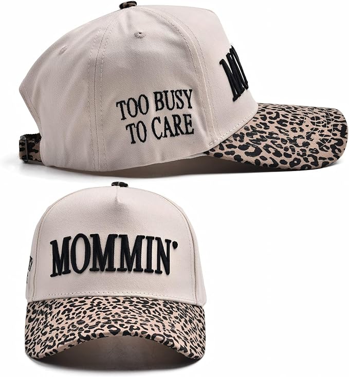 Womens Trucker Hat - with Mommin Embroidery Ponytail Fit - Mothers Day Great Gifts for Mom Wife Stepmom