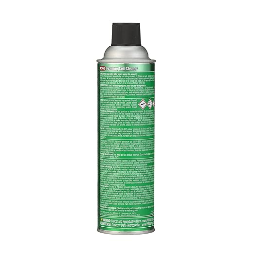 CRC Foaming Coil Cleaner, 18 Wt Oz, Water-Based, Heavy-Duty Cleaner for Air Conditioning and Refrigeration Condensers, Aerosol Spray (Pack of 1)
