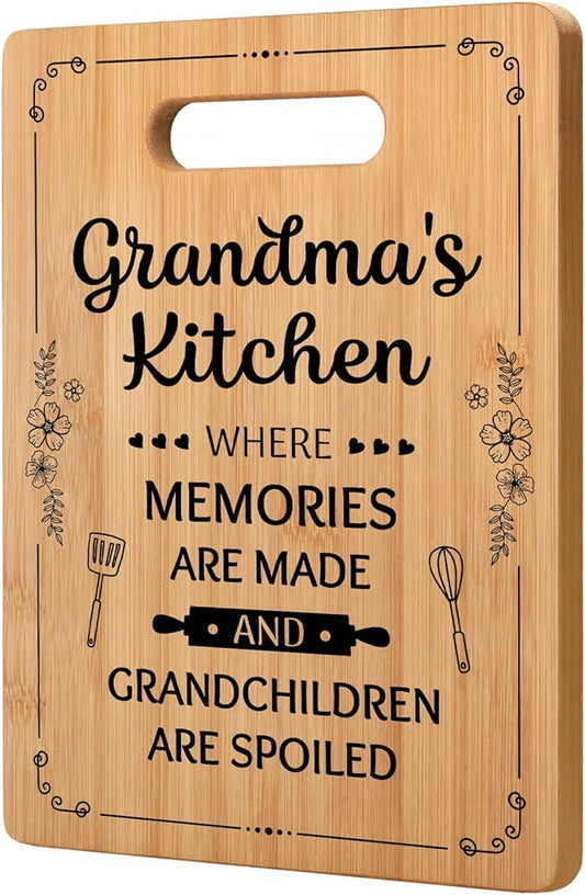 Grandma Gifts, Grandma Birthday Gifts - Unique Cutting Board - Best Gifts for Grandma from Grandchildren - Thoughtful Mothers Day Christmas Gifts for Grandma Grandmother Gift Ideas 13.2x9.3 in