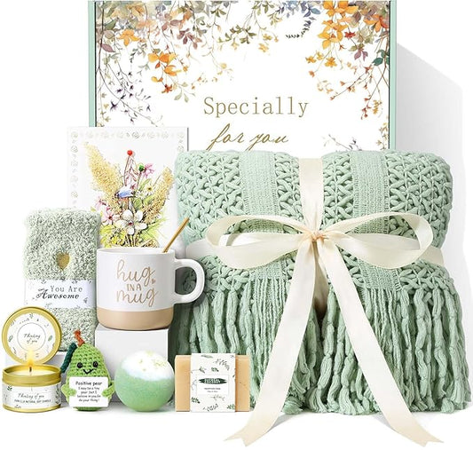 Mothers Day Gifts for Mom Wife Grandma Friends Sister, Birthday Gifts for Women Self Care Spa Gift Baskets for Women, Get Well Soon Gift Baskets Thinking of You Relaxation Stress Relief Care Package