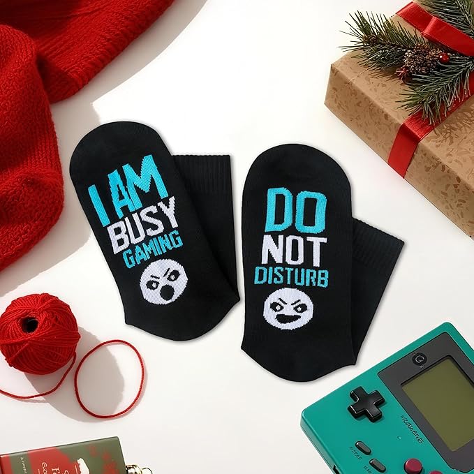 Kelool Do Not Disturb I'm Gaming Socks,Men Gifts for Men Teen Boys Dad Son Kid St Patricks Day Father Mothers Day Socks Gifts