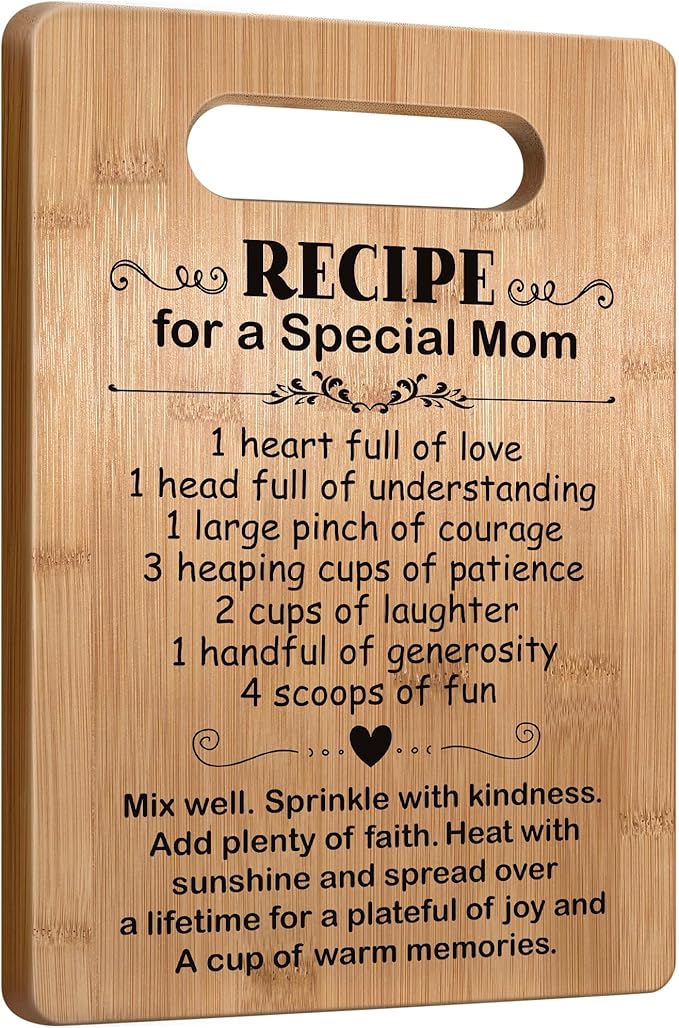 Mom Gifts from Daughter Son Mothers Day, Mother Cutting Board Gift, Cute Mom Gifts from Daughter Son, Birthday Gifts for Mom, Mom Gift for Valentines Day