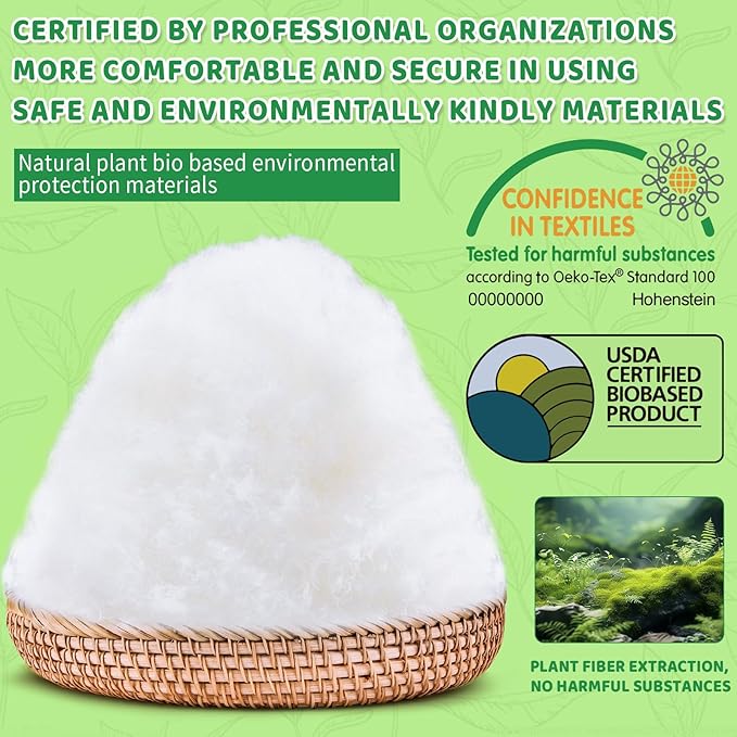 Polyfill Stuffing 2.2LB/1000G, Christmas Decorations Indoor, Artificial Snow White Clouds Cotton for Decoration, Fluffy Snow Blankets for Winter Mantle Village, Nativity