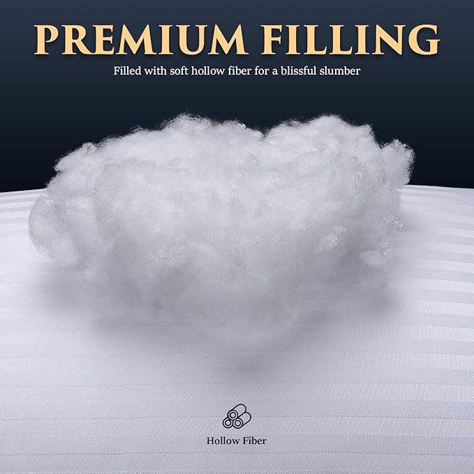 COZSINOOR GP-002 Bed-Pillows, Queen (Pack of 2), White 2 Count