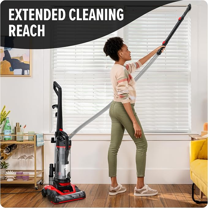 Dirt Devil Multi-Surface Extended Reach+ Upright Bagless Vacuum Cleaner | Ideal for Carpet and Hard Floor, Powerful, Lightweight, Corded Vacuum Cleaners for Home Use