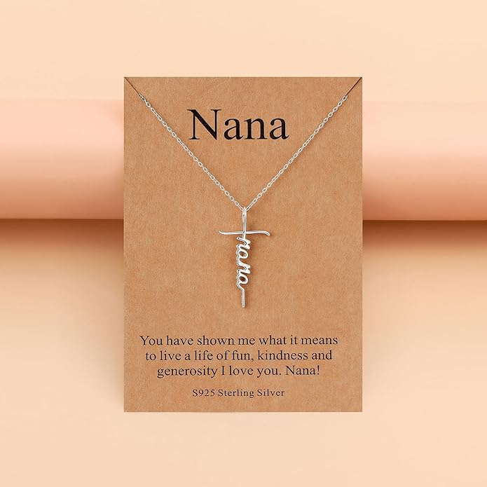 Lcherry Faith Cross Pendant Necklace for Women Religious Christian Jewelry Mother's Day Gifts for Women