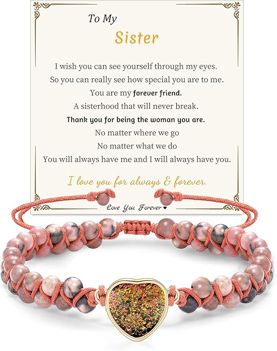 Mothers Day Gifts for Daughter Granddaughter, To My Mom Grandma Wife Girlfriend Sister Jasper Heart Bracelets Birthday Anniversary Christmas Stocking Stuffers Valentines Day Jewelry