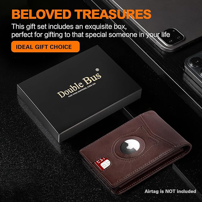 Wallet for Men Slim RFID Blocking Bifold Carbon Fiber,Minimalist Small Compact Front Pocket Credit Card Holder,Thin Mens Leather Wallets Smart Security With 2 ID windows 1 Cash (Oil Wax Brown)