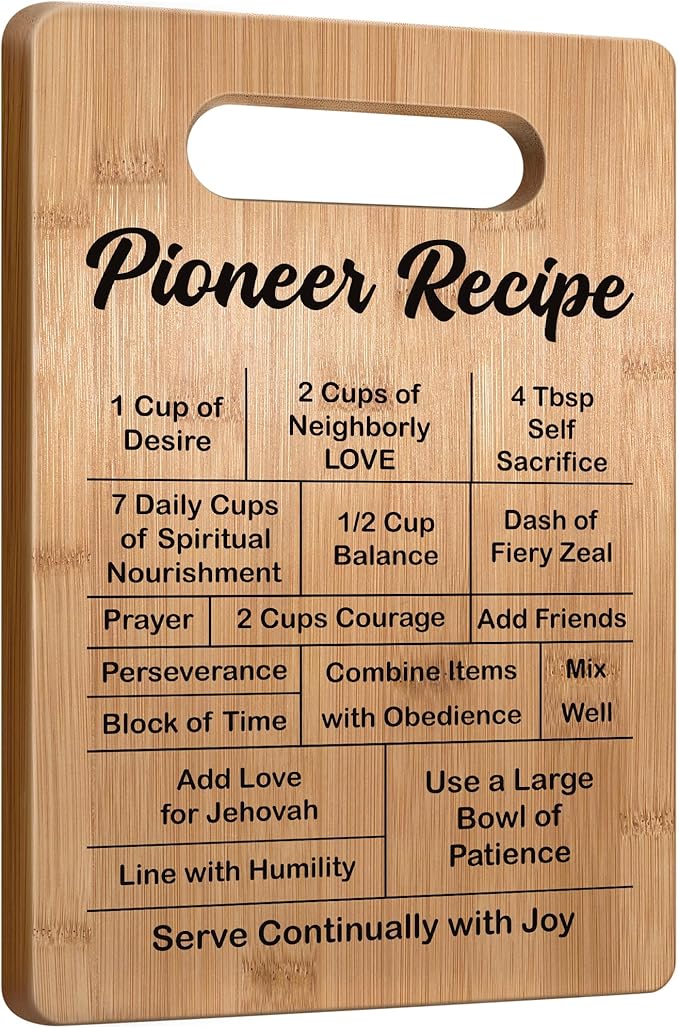 JW Pioneer Gifts 2026, Jehovah Witness Gifts Idea, JW Gifts for JW Jehovah's Witnesses JW Pioneer Convention Kids Women Men, Pioneer Recipe Cutting Board