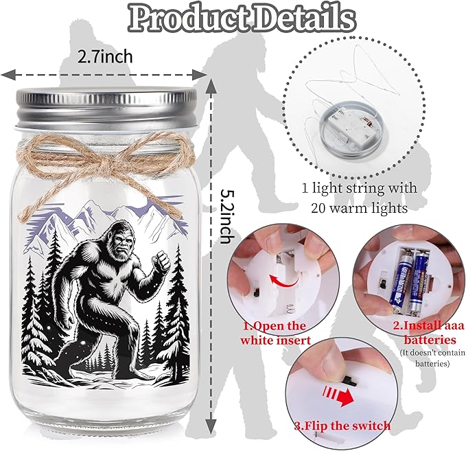 Big Foot Sasquatch Gifts for Men Women Unique Sasquatch Christmas Gifts Bigfoot Decor