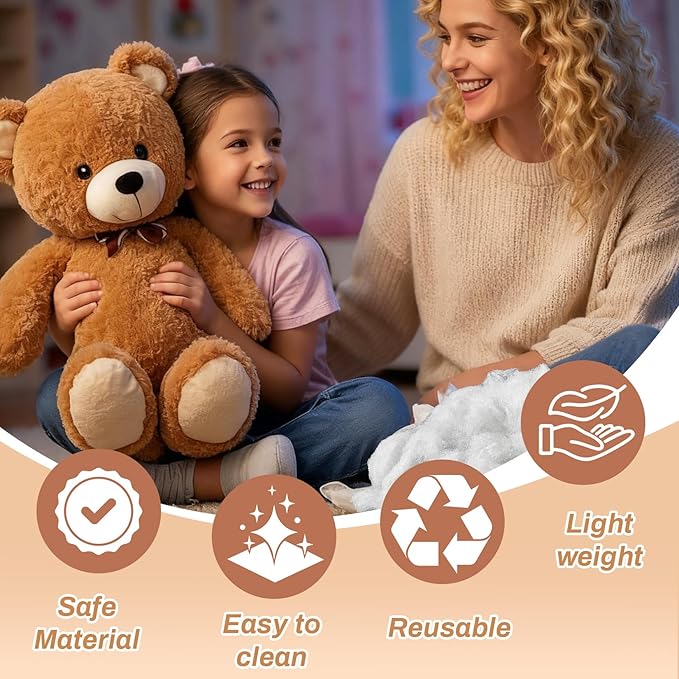 RAINFLOW Polyester Fiberfill Stuffing - 7.05oz Polyfill for Pillow Stuffing, Stuffed Animals and DIY Crafts, Firm Support Filling for Small Dolls, Cushions and Sewing Projects
