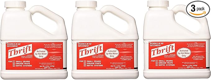 THRIFT T-600 Alkaline Based 6 lb. Granular Drain Cleaner (3-(Pack))