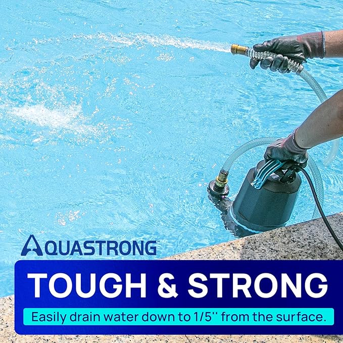 Aquastrong 1HP Submersible Sump Pump 4500 GPH 30ft Lift