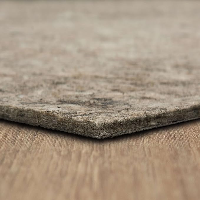 Mohawk Home Non Slip Rug Pad 2' 6" x 4' - 1/2" Thick Felt + Latex Rubber Gripper - Dual Surface Cushion for Hardwood, Carpet, Tile Floors, Made in USA