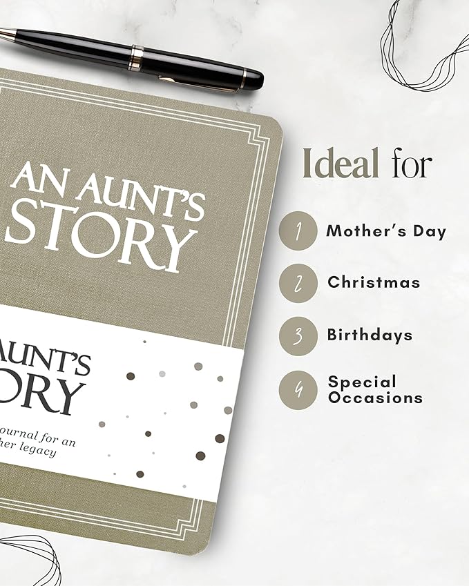 Aunt's Life Story Journal (Hardcover): A Meaningful Keepsake for Aunt to Share Her Journey and Memories, Book Includes 250+ Prompt Questions, Sentimental Gifts Idea, Mother's Day, Birthday & Christmas