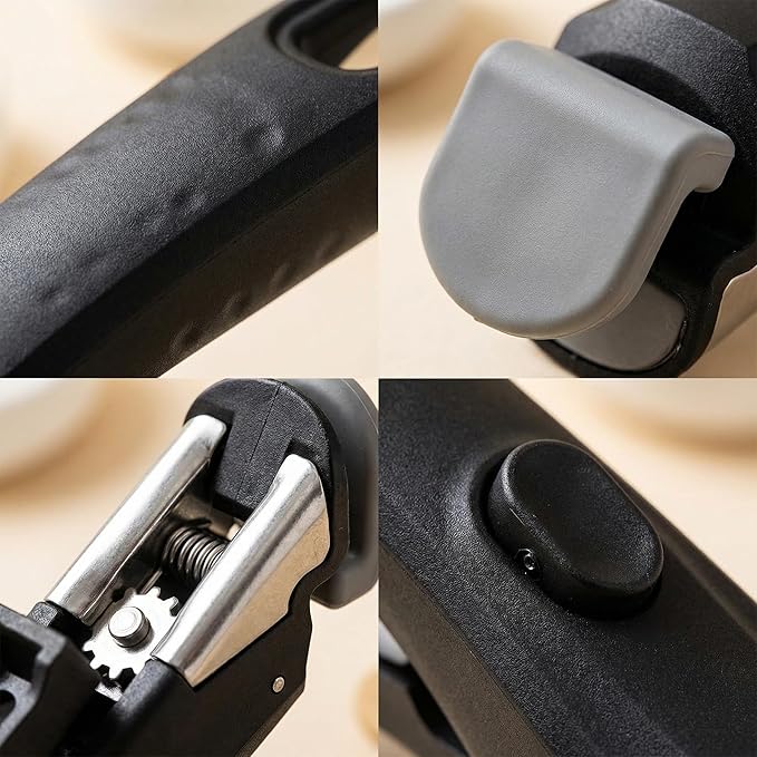 2PCS Removable Pot Handle, Detachable Handle for Pots and Pans, Universal Cookware Handle Replacement, Heat-Resistant Non-Slip Grip, 7.5" Kitchen Pan Handle (Gray & Black)