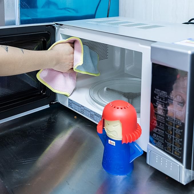 OIF Microwave Oven Steam Cleaner Easily Cleans the Crud In Minutes. Steam Cleans and Disinfects With Vinegar and Water for Home or Office Kitchens