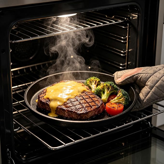 Cast Iron Fajita Plate, Skillet Pan, Steak Platter (9 inch with Base)