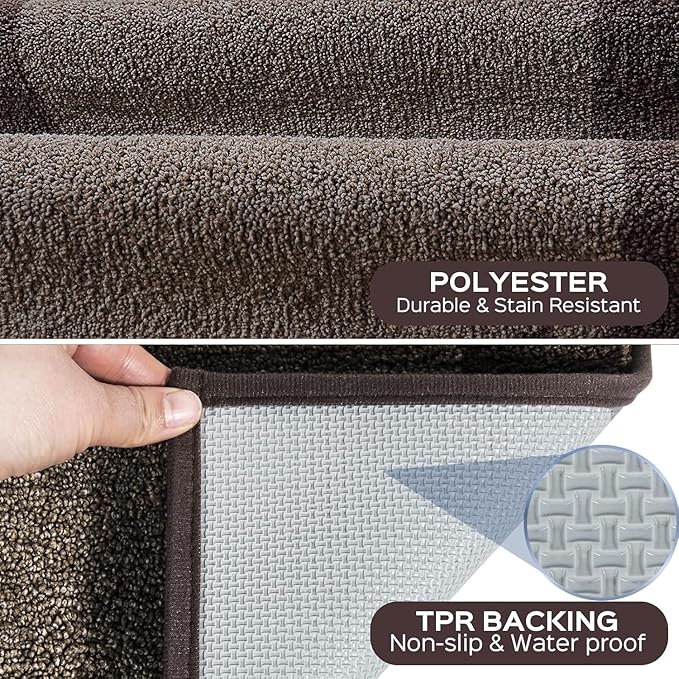 Machine Washable Runner Rug 32" x 144", Non Slip Kitchen Rug for Floor, Absorbent Entrance Rug for Hallway, Bedroom, Living Room, (Roll Packing)