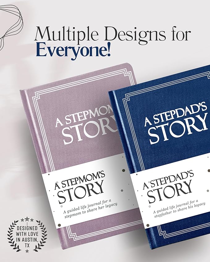 Stepdad's Life Story Journal (Hardcover): A Meaningful Keepsake for Stepdad to Share His Journey & Memories, Book Includes 250+ Prompt Questions, Sentimental Gift for Father's Day, Birthday, Christmas