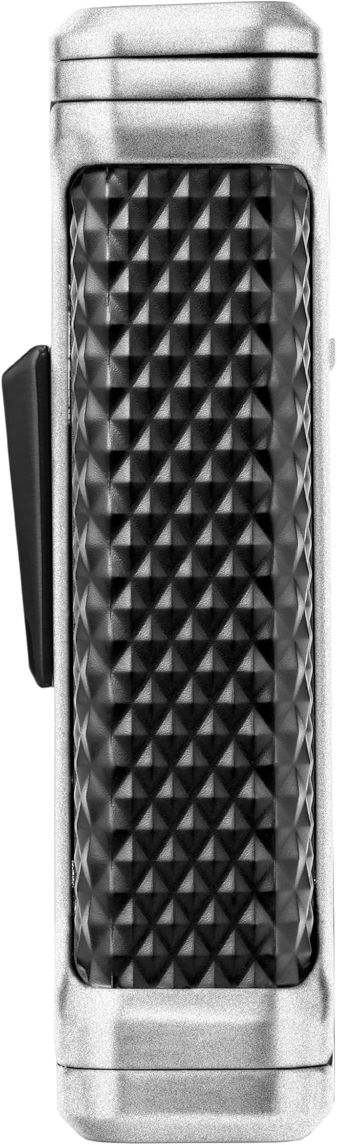 Colibri Ascari Triple Jet Torch Lighter, Windproof & Uses Butane Refill, Cigar Enthusiast's Choice with Integrated Punch, Blue Fuel Window, and Adjustable Flame (Charcoal + Black)