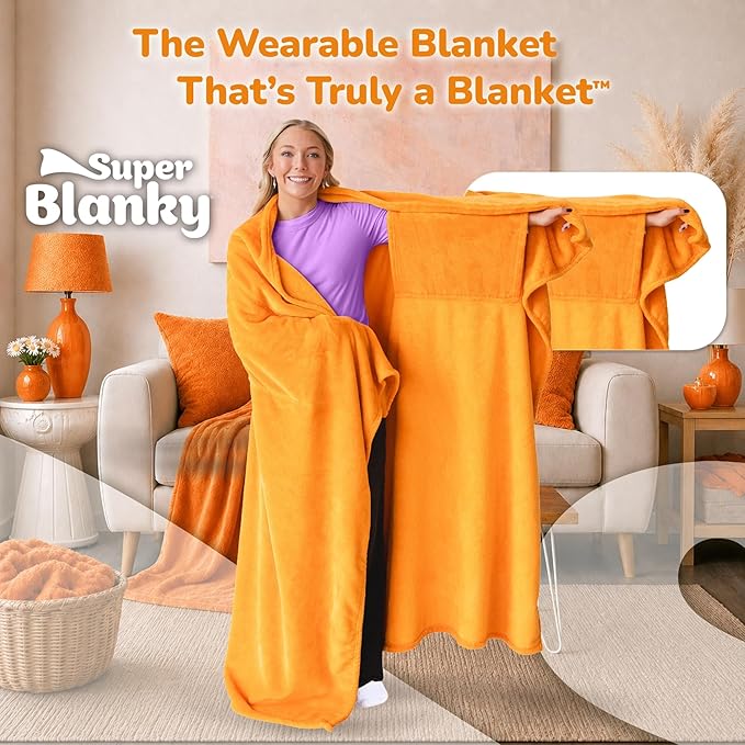 Super Blanky Wearable Blankets for Women, Adult Wearable Blanket Men, Mother's Day Gifts for Her, Wife Birthday Gift Ideas