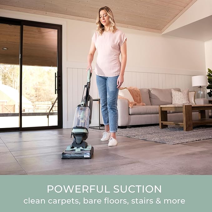 Kenmore DU1275 Featherlite Bagless Upright Vacuum Lightweight | 4 Height Adjustment, Hair Eliminator brushroll, Pet HandiMate & 2 Cleaning Tools, Light Green
