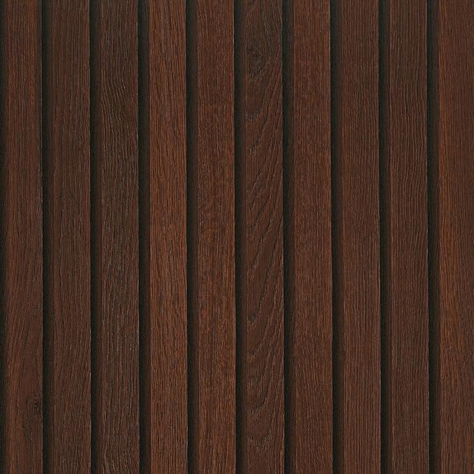 FunStick 16"x240" Peel and Stick Wallpaper Wood Slats Self Adhesive Wall Paper Brown Wood Contact Paper Peel and Stick Wooden Slats for Wall Decor Vinyl Wood Wallpaper for Bedroom Cabinets Countertops