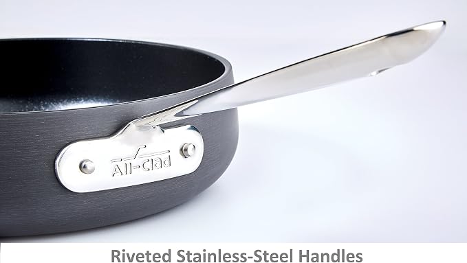 All-Clad Aluminum 12-inch Nonstick Frying Pan, Medium Grey Aluminum 10-inch Nonstick Fry Pan, Black