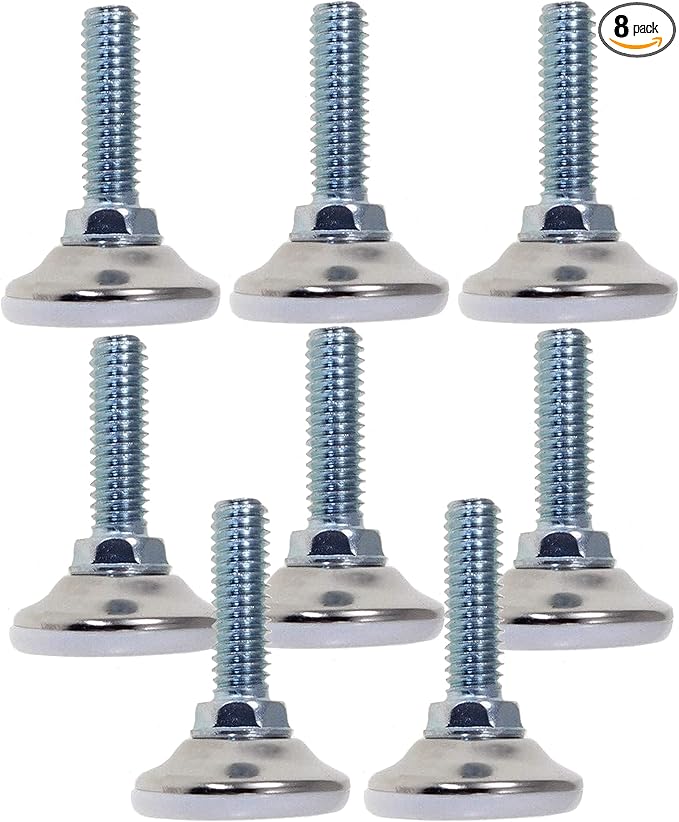 Table Legs Furniture Feet Chair Glides Adjustable Legs Nylon Base 8 Pack 1/4-20 Foot Levelers Leveling Feet Furniture Levelers Feet for Furniture Table Leg Levelers Heavy Duty Super-Deals-Shop
