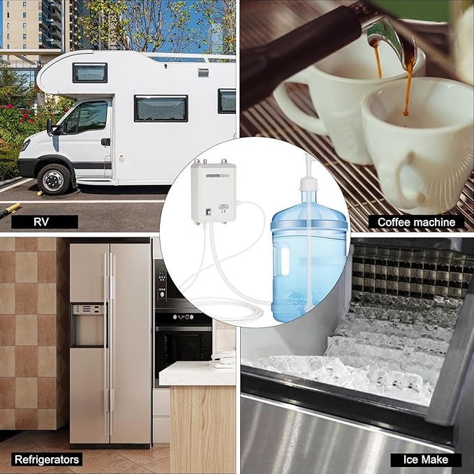 Bottle Drinking Water Dispenser Pump System for Home,110V Refrigerator Water Pump Adjustable Speed for Kitchen,5 Gallon Water Bottled Jug Dispensing Pump for Ice Coffee/Tea Maker
