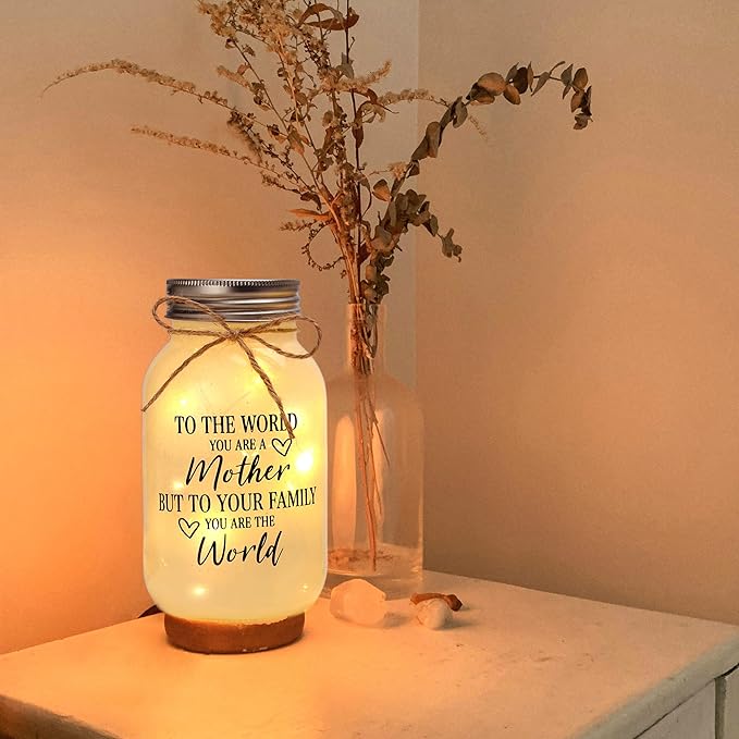 Maracco Mothers Day Gifts for Mom from Daughter and Son, 30oz Large Mason Jar Night Lights for Mom, Thank You Mama, Birthday Gifts for Mother, I Love You Mama Gift