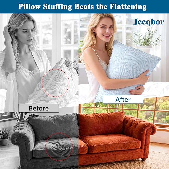 Jecqbor 19.2oz Soft Polyfill Stuffing, Pillow Stuffing Filling for Pillow, Couch Cushion, Cloud Project, Stuffed Animal, Craft, Machine Washable Polyester Fiberfill for Crochet, Pet Bed, Plushies