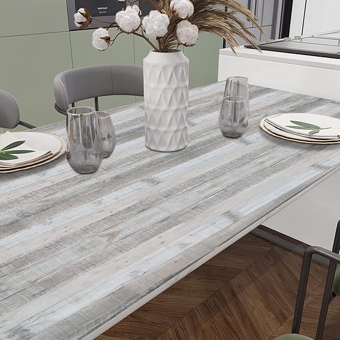 WENMER Gray Vintage Wood Wallpaper, 17.71'' x 472'' Peel and Stick, Shiplap, Self-Adhesive, Waterproof, 58.21 sq.ft. Coverage