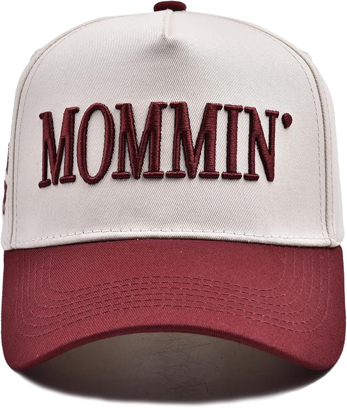 Womens Trucker Hat - with Mommin Embroidery Ponytail Fit - Mothers Day Great Gifts for Mom Wife Stepmom