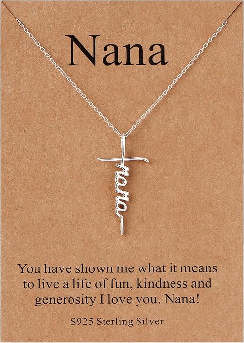 Lcherry Faith Cross Pendant Necklace for Women Religious Christian Jewelry Mother's Day Gifts for Women