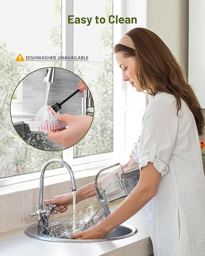 KEENSTAR Electric Citrus Juicer, Dual-Head Orange Juicer Squeezer, Portable Juicer with Cleaning Brush for Lemon, Grapefruit, High Juice Yield, Easy to Clean, One Touch Operation