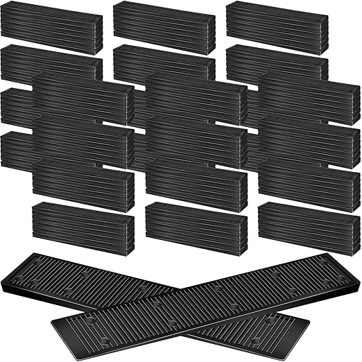 Pangda 200 Pack 8 Inch Composite Plastic Shims for Leveling Multi Purpose Heavy Duty Furniture Composite Leveler Wedges, Adjustable Shims for Table Toilet Hot Tub Furniture