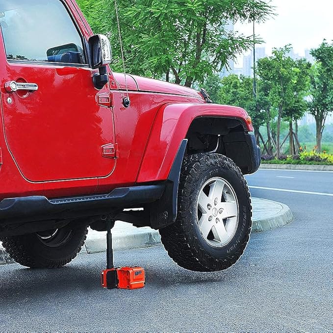 E-HEELP Electric Car Jack 5Ton 12V Kit Hydraulic (Lifting Range: 6.1~17.7 inch) with Inflator Electric Jack for Car SUV Sedan MPV Change Tires Garage Repair Emergency Kit