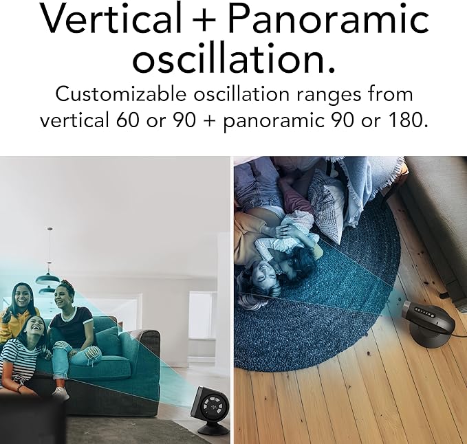 Vornado STRATA™ 8 OmniWave™ Medium Table Fan, Energy Efficient DC Motor, 10 Electric Fan Speeds, Quiet Operation with Oscillation, Powerful Cooling Solution for Bedroom, Home, and Living Room, Black